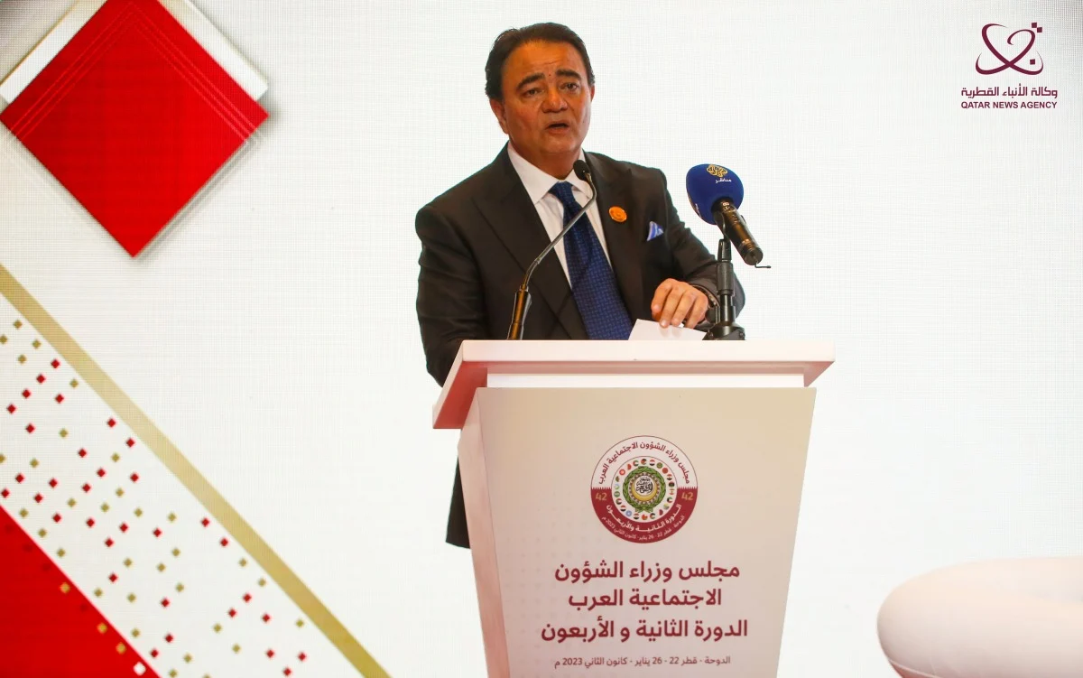 Mr. Tariq Nabelsi, Head of the Technical Secretariat of the Council of Arab Ministers of Social Affairs, during the meeting