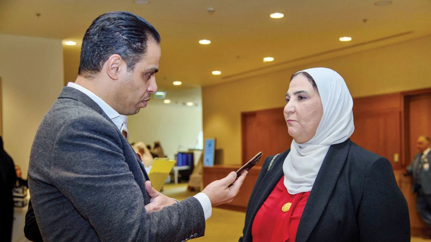 Nevin Al-Qabaj, Minister of Social Solidarity of Egypt Qatar has a very strong symbiotic system