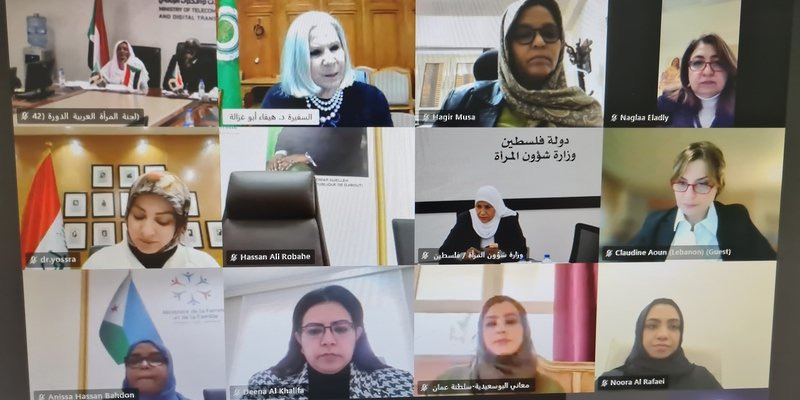 During the 42nd session of the Arab Women's Committee meeting through zoom platform