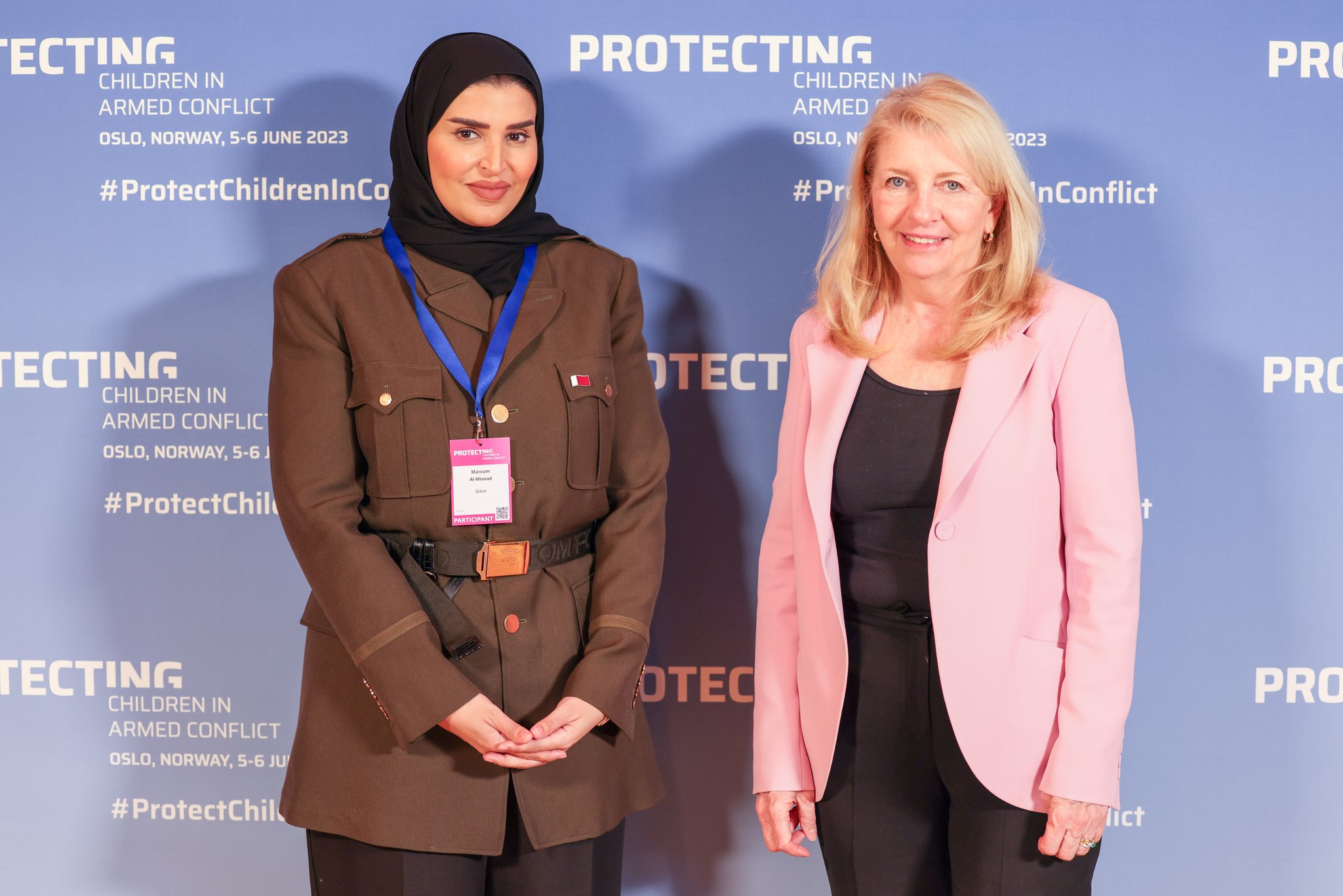 HE Maryam bint Ali bin Nasser Al Misnad with Catherine Russell